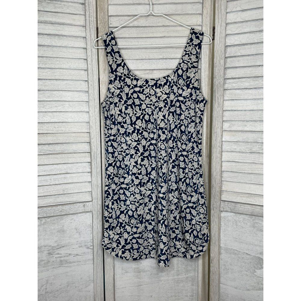 Calvin Klein Blue & White Floral Tank Slip Dress Size S NWOT